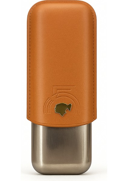 55. Yıl Taba Deri-Metal Ikili Puro Kılıfı