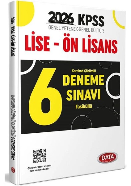 Data 2026 Kpss Lise Ön Lisans Deneme Çözümlü Data Yayınları