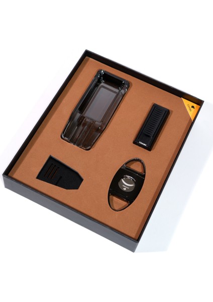 Çakmak Kesici Küllük Sehpa Siyah Dörtlü Puro Seti fiyatları