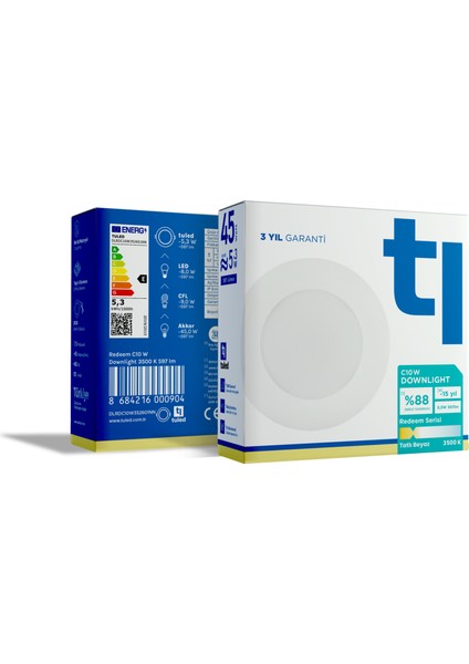 Redeem C10W Downlight, Titreşimsiz, Göz Konforu, Tekli, 597 Lümen, Tatlı Beyaz, 3500 Kelvin fiyatları