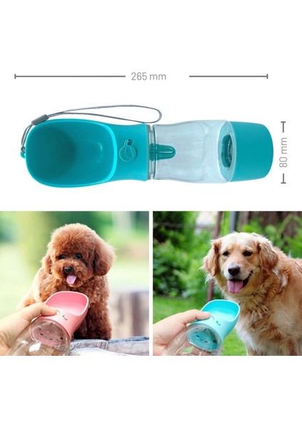 Taşınabilir Mama Hazneli Evcil Hayvan Suluğu Seyahat Kabı Kilitlenebilen Su Sızdırmaz 380ML (4915) fırsatları