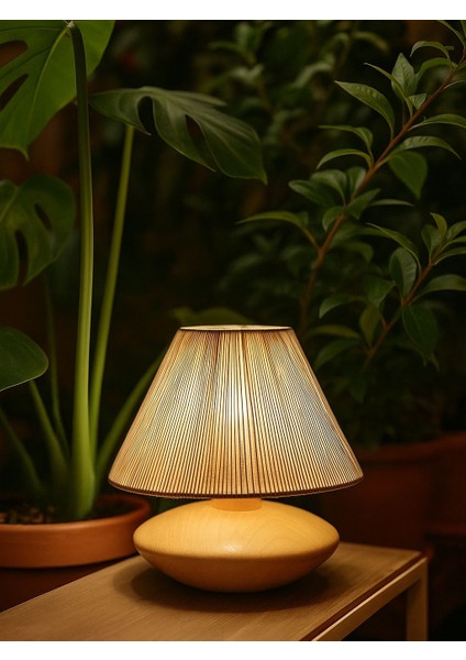 Ahşap Abajur, Ahşap Masa Lambası