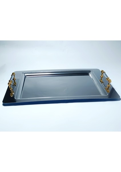 Lüx Çelik Çay,kahve Sunumluk Tepsi Özel Kulp Detaylı fiyatları