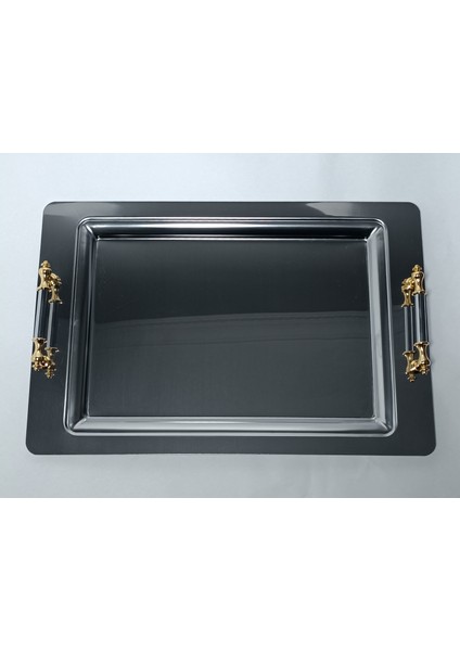 Lüx Çelik Çay,kahve Sunumluk Tepsi Özel Kulp Detaylı indirimleri