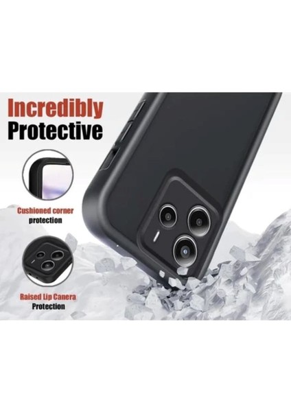 Xiaomi Redmi Note 14 Pro 4g Kılıf Mat Esnek Biye Silikon Kılıf-Siyah fiyatları