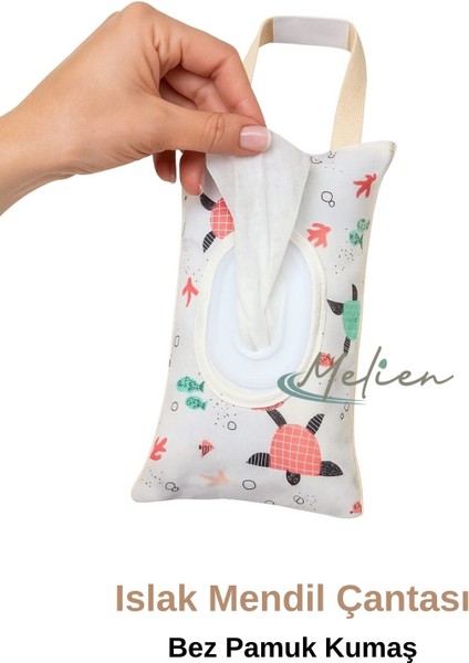 Islak Mendil Saklama Çantası Evde, Arabada, Işte, Seyahatte ve Bebek Arabasında Islak Mendil Kutusu