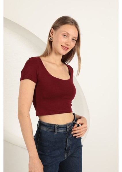 Siyah U Yaka Kısa Kollu Bluz fiyatları