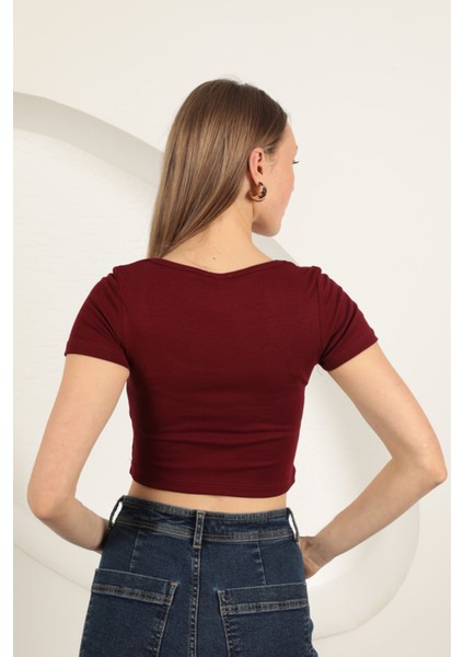 Siyah U Yaka Kısa Kollu Bluz fırsatları