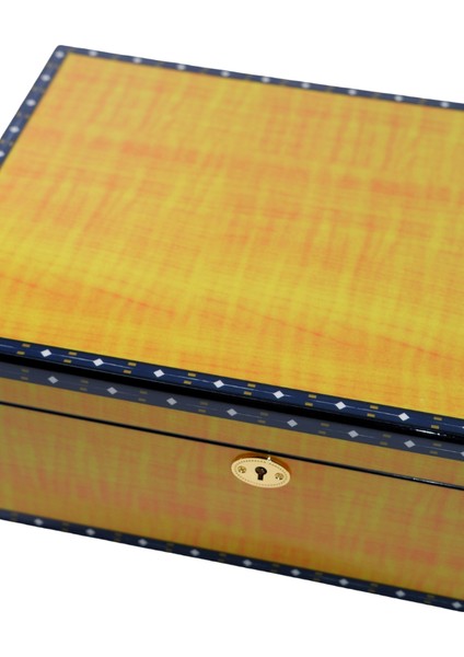 Premiumquality Flamengo Sarı Desenli Sedir Humidor Puro Kutusu indirimleri