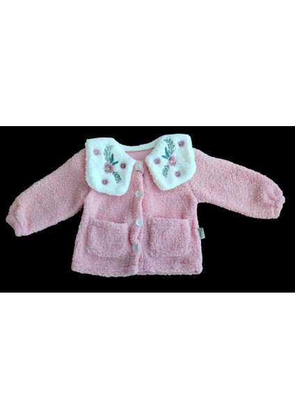 Kız Çocuk Kuzu Welsoft Nakışlı Arkası Atkılı Hırka Yumuşak Dokulu fırsatları