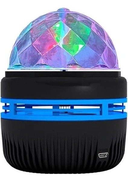 YQX-6888 Mini Usb&amp;apos;li 3 Watt Şarjlı Sihirli Rgb LED Disko Topu (5047)