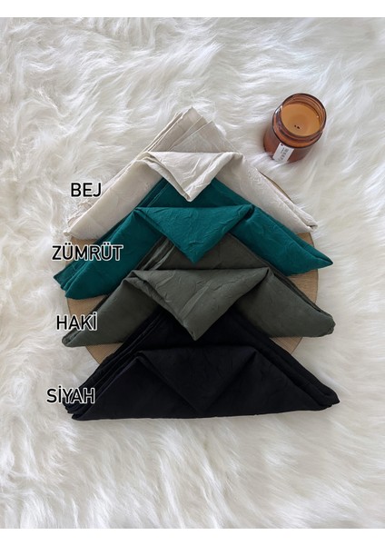 Vavscarfs Bambu Kraş Eşarp Hijab Kraş Eşarp Bej-Zümrüt-Haki-Siyah