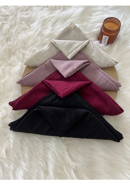 Vavscarfs Bambu Kraş Eşarp Hijab Kraş Eşarp Bej-Gül Kurusu-Vişne-Siyah modelleri