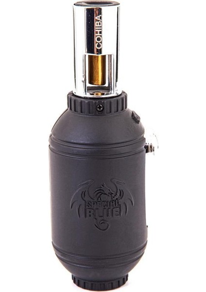 Masa Tipi Tek Torch Pürmüz Siyah Puro Çakmağı