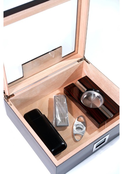 Premiumquality Laureles Kahverengi Sedir Humidor Puro Seti fırsatları