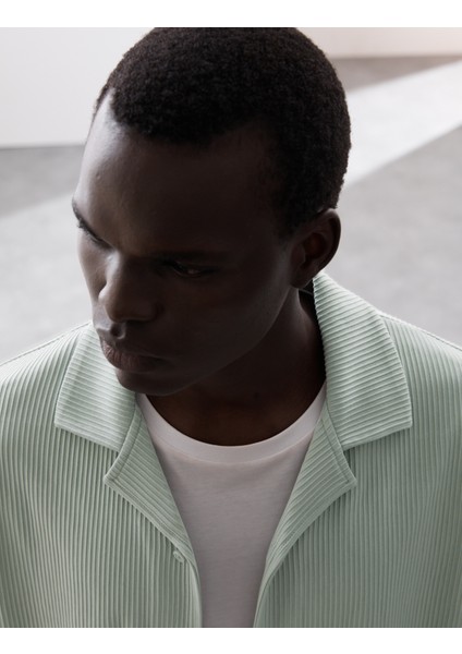 Küba Yaka Fitilli Gömlek