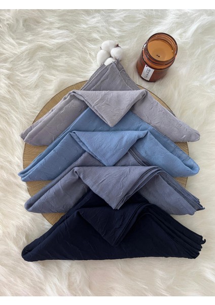 Vavscarfs Bambu Kraş Eşarp Hijab Kraş Eşarp Gri-Ivory-Koyu Gri- Lacivert modelleri