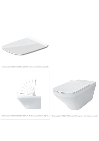 Klozet Kapağı Durastyle Amortisörlü 374X489 mm 0060590000