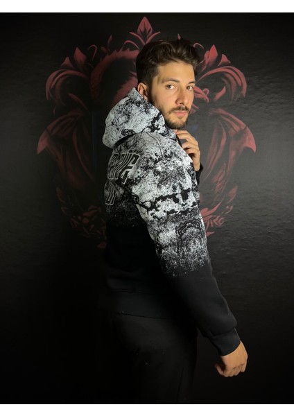 Kapşonlu %100 Pamuk Baskılı Sweatshirt modelleri