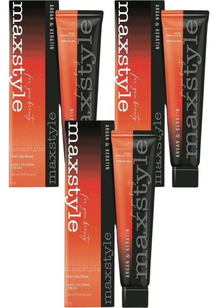 SPS583 Argan ve Keratin 2025/NT.KR Naturel Kırmızı 60 ml 3 Adet Saç Boyası Oksidansız fiyatları