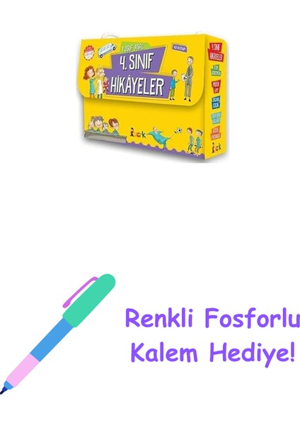 4. Sınıf Hikayeler (10 Kitap Set) + Soru Kitapçığı + Renkli Fosforlu Kalem