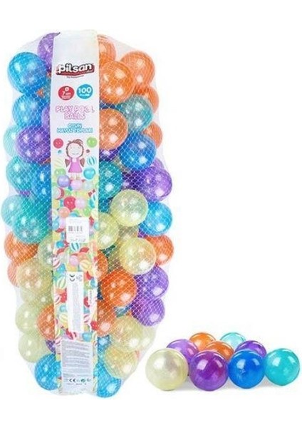 Oyuncak Simli Havuz Topu 7 cm 100 Adet Havuz Topu