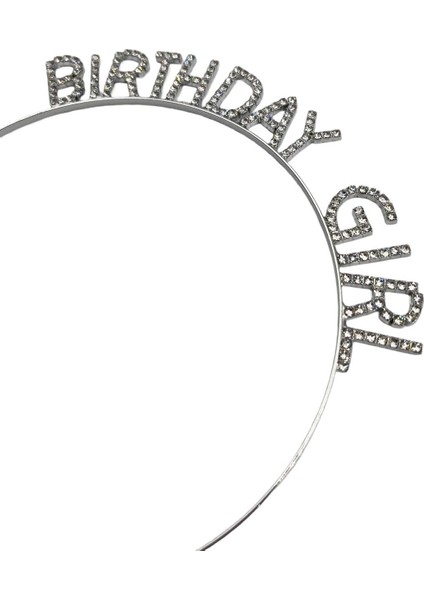 Taç Metal Taşlı Birthday Girl Gümüş fırsatları