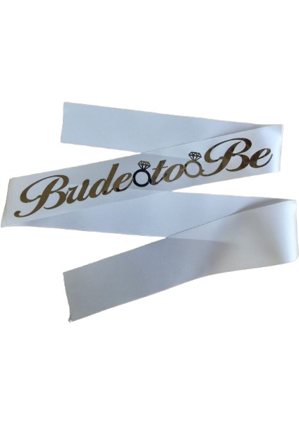 Bride To Be Kuşak Beyaz ÜstüneYazı Gümüş indirimleri
