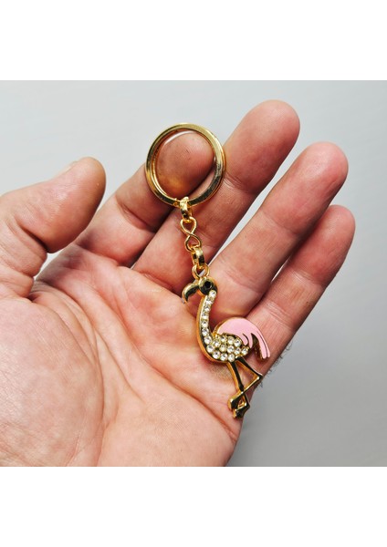 Anahtarlık Çanta Aksessuarı Parlak Taşlı Flamingo Anahtarlik fiyatları