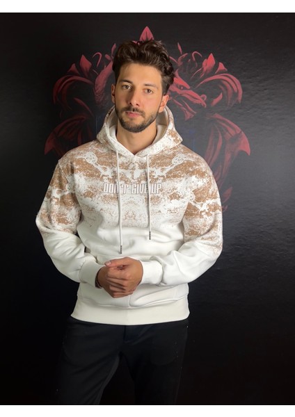 Kapşonlu %100 Pamuk Baskılı Sweatshirt fiyatları