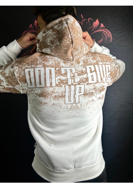 Kapşonlu %100 Pamuk Baskılı Sweatshirt