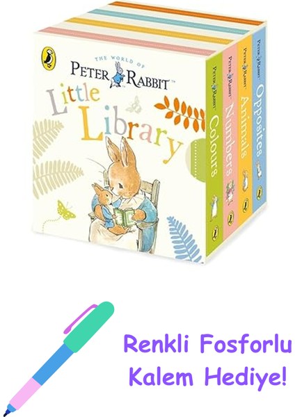 Peter Rabbit Tales: Little Library + Renkli Fosforlu Kalem