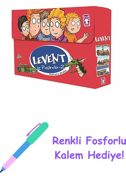 Levent Iz Peşinde Set 2 - 5 Kitap Takım + Renkli Fosforlu Kalem