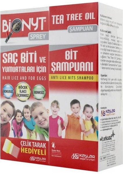 Saç Bitleri İçin Sprey ve Şampuan Seti 100 ml ve 150 ml Etkili Koruma