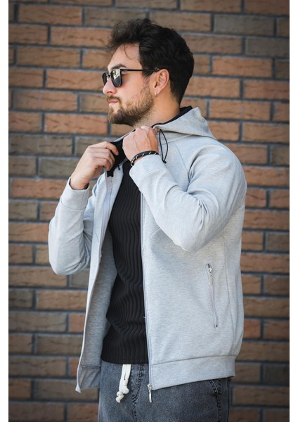 Chev Micro Interlok Dik Yaka Fermuarlı Hırka Sweatshirt fiyatları