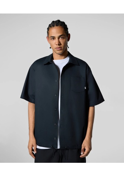 Club Button-Down Short-Sleeve Top