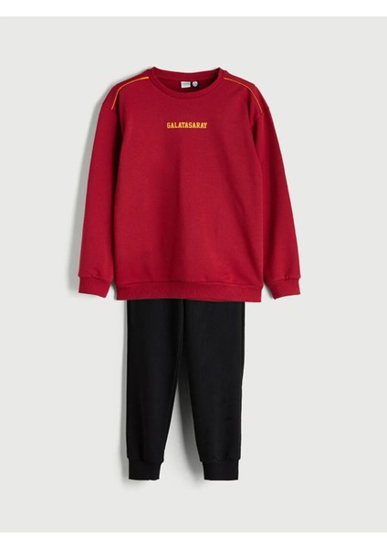 Bisiklet Yaka Galatasaray Baskılı Erkek Çocuk Eşofman Takımı (W5)