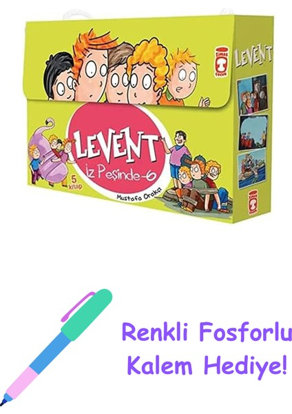 Levent Iz Peşinde 6 (5 Kitap Takım) + Renkli Fosforlu Kalem