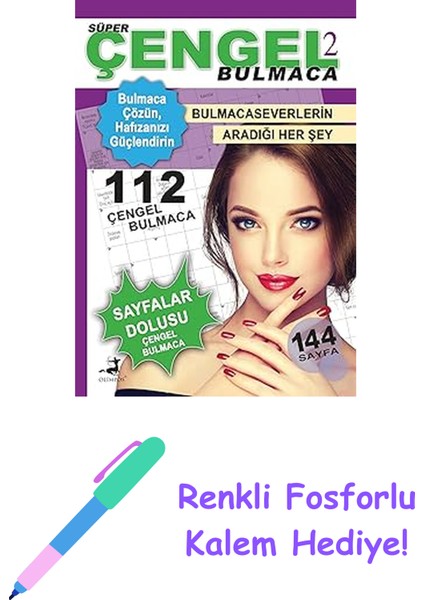 Süper Çengel Bulmaca - 2 + Renkli Fosforlu Kalem