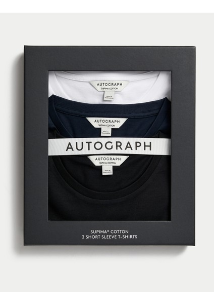 3'lü Pure Supima® Pamuklu T-shirt indirimleri