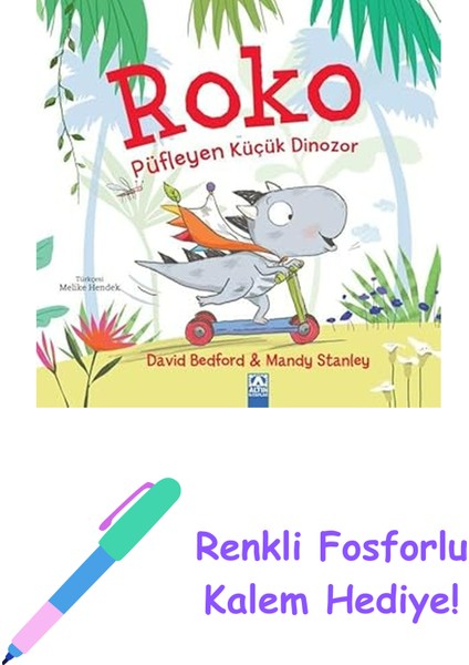 Roko Püfleyen Küçük Dinozor + Renkli Fosforlu Kalem