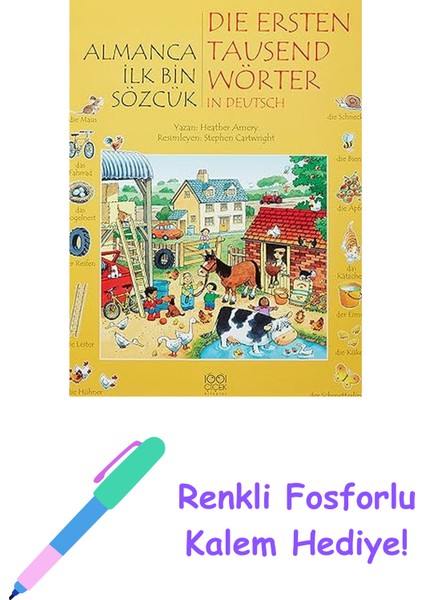 Almanca Ilk Bin Sözcük + Renkli Fosforlu Kalem