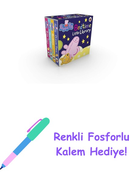 Peppa Pig: Bedtime Little Library + Renkli Fosforlu Kalem