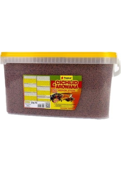 Cichlid Red&green Medium Sticks 10LT/3,60KG