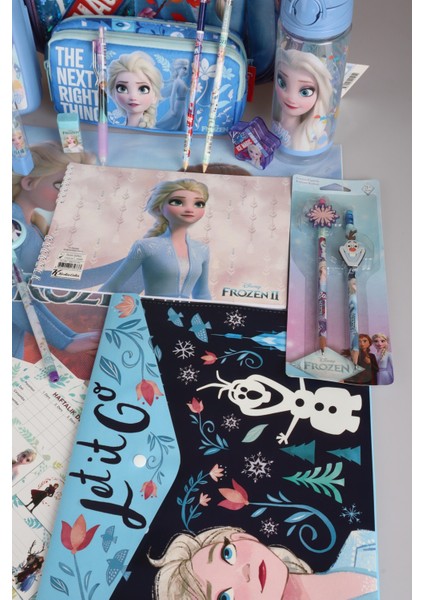 Dekomus Lisanslı Elsa Frozen "okul Çantası ve Beslenme Çantası,beslenme Kabı ve 500 ml Trıtan Matara Okul Seti modelleri