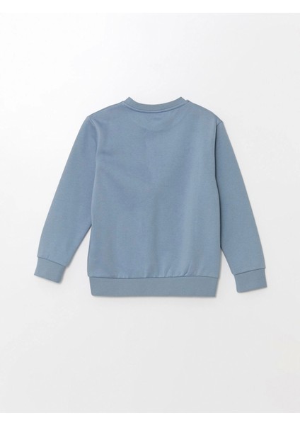 Lcw Kids Mavi Bisiklet Yaka Erkek Çocuk Kalın Sweatshirt modelleri