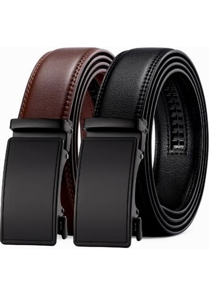 2 Adet Otomatik Tokalı Deliksiz Erkek Kemeri