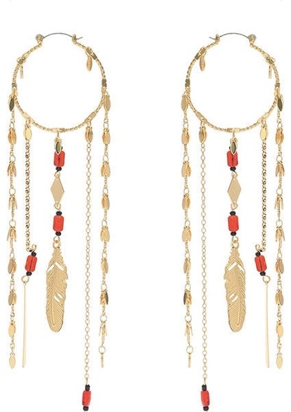 Sallantılı Yaprak Küpe