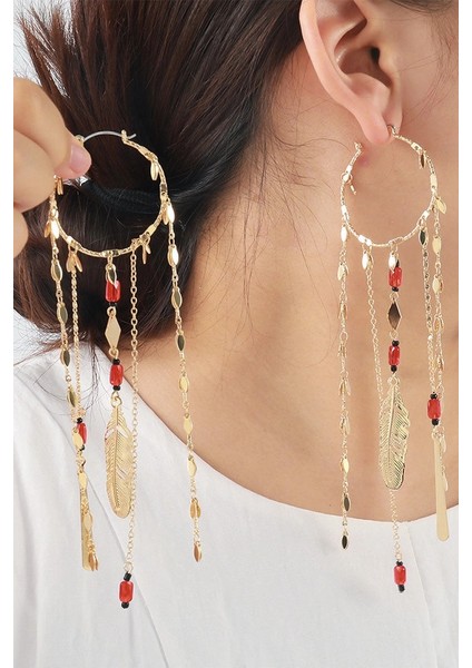 Sallantılı Yaprak Küpe modelleri