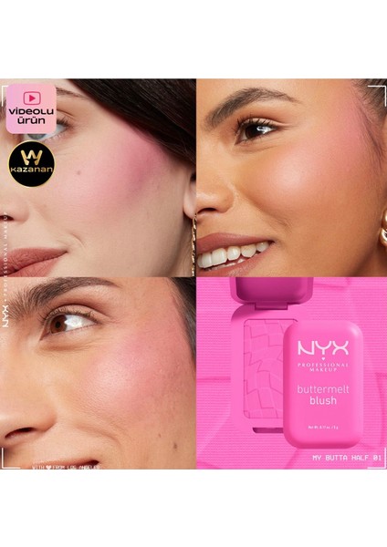 Buttermelt Blush Kremsi Pembe Pudra Allık -01 My Butta Half fırsatları